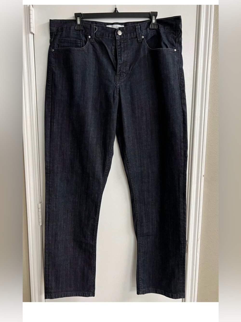 Perry Ellis Straight-Leg Jeans in Dark Blue Wash